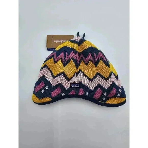 Patagonia Baby 3-6M Reversible Beanie Lofoten Geo Knit Sound Blue - Picture 1 of 6